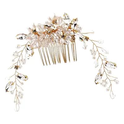 Pearl Leaf Hair Comb for Bridal Wedding Accessories