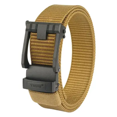 Men's Black All-Capacity Buckle Belt with Non-Porous Strap