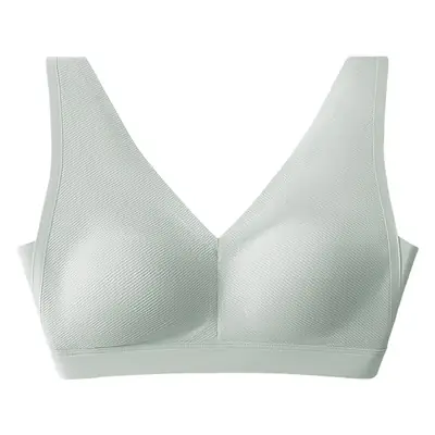 Non-marking Fixed Cup Vest Bra Large Chest Shiny Thin