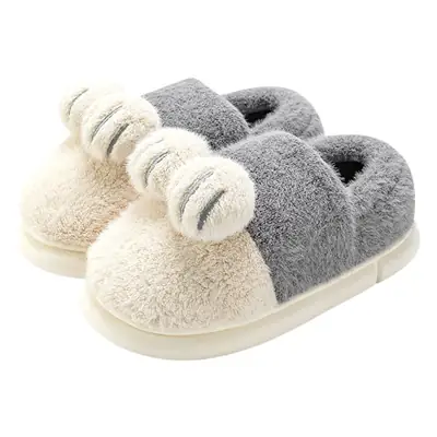 Fleece Lined Winter Cat Claw Slippers for Men Women