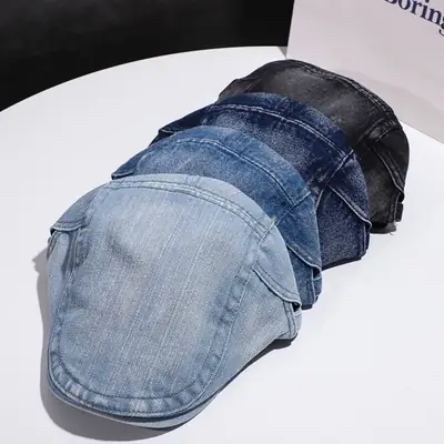 Denim Duck Cap for Men Women Casual Outdoor Wear