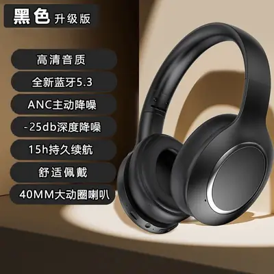 Wireless Bluetooth 5.3 Headphones with ANC & Long Battery