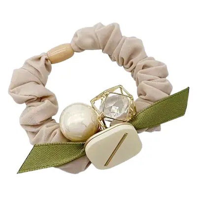 Japanese Korean Style Pearl Hair Ring with Elastic Head Rope