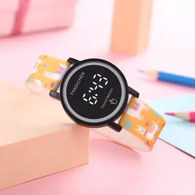 Touchscreen Digital Watch for Kids with Waterproof Strap