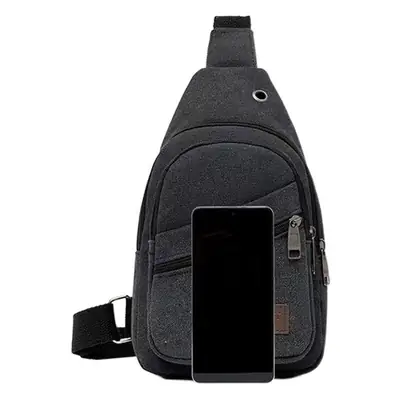 Men's Canvas Crossbody Bag Large Capacity Sports Fashion Shoulder Bag