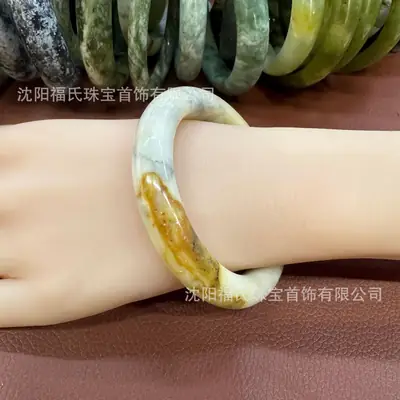 Natural Xiuyu Jade Bracelets Earth Blue Blood Vessel Red Lemon Yellow Dark Blue Dark Green Fenda Liaoyang