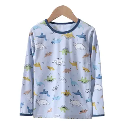 Children's Blue Dinosaur Long Sleeve T-Shirt Set