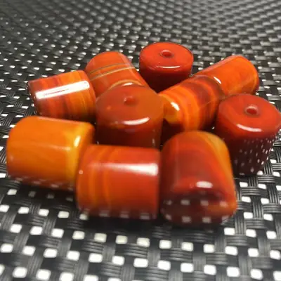 Warring States Red Agate Barrels 14x15mm DIY Jewelry