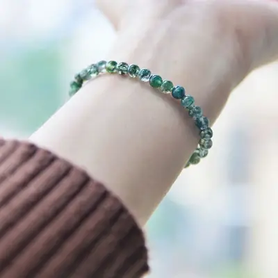 Women's Green Crystal Jade Bracelet for Summer