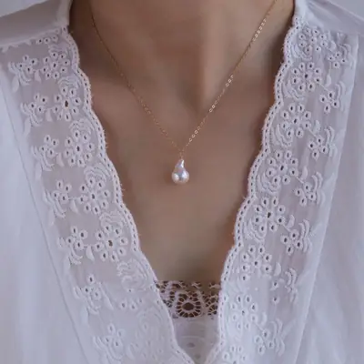 Natural Freshwater Baroque Pearl Necklace Set