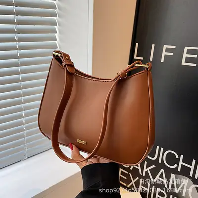 Women's Brown Leather Shoulder Crossbody Bag 2026