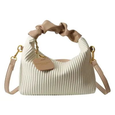 Women's Pleated Striped Shoulder Bag 2023 Summer