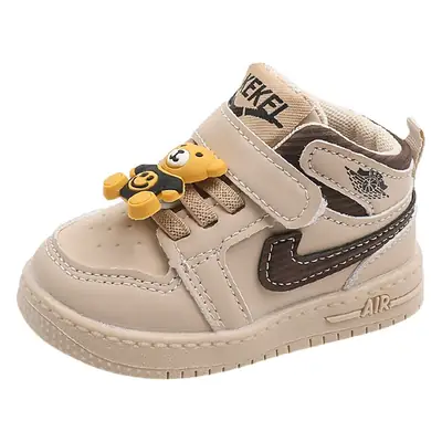 Autumn Children's Sports Shoes, Baby Shoes, Boys' Mid-Top Casual Sneakers, Soft-Soled Toddler Shoes for Young Children