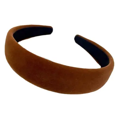 French Velvet Sponge Hair Band Red Wide Bristle
