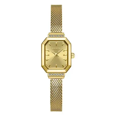Sanda Gold Mesh Women's Quartz Watch with Diamond Dial