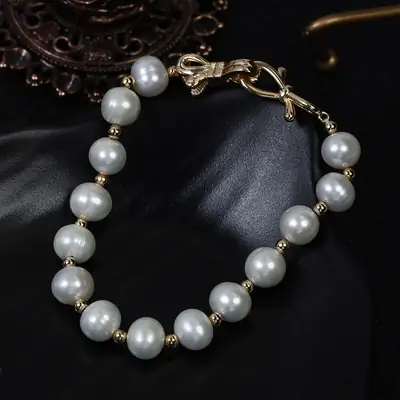 Natural Freshwater Pearl Bow Buckle Bracelet