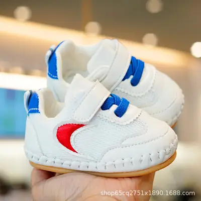 White Pink Toddler Shoes 0-1 Years Soft Bottom Non-Slip