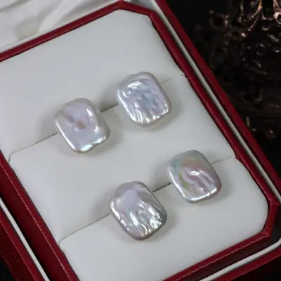 Retro Baroque Pearl Earrings S925 Sterling Silver