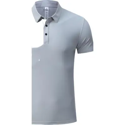 Men's Black Polo Shirt Large Size Summer Ice Silk Traceless