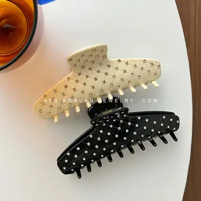 Oversized Rhinestone Hair Clips European American Shark Clip
