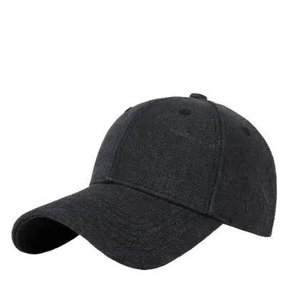 Men Blue Cotton Cap 2025 Spring Middle Age