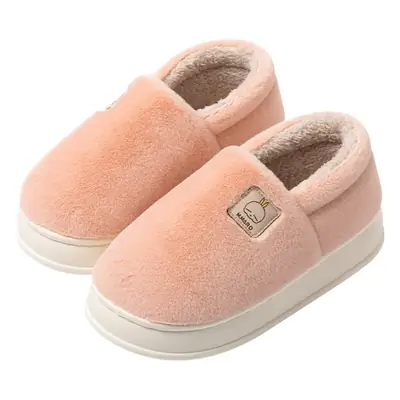 Women Winter Fleece Slippers Blue Pink Warm Indoor