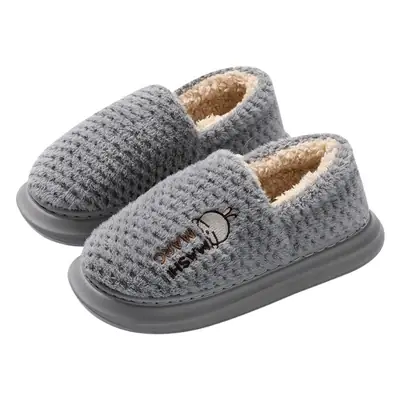 Rascal Rabbit Men's Slippers with Heel, Thick-Soled, Warm, Fleece-Lined, Indoor and Outdoor Winter Cotton Shoes