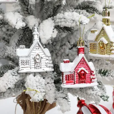 Christmas Tree Pendant Plating Snow Room Cross Border Amazon