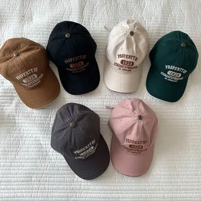 Pink Kids Alphabet Cap Spring Fall New Style Sun Hat