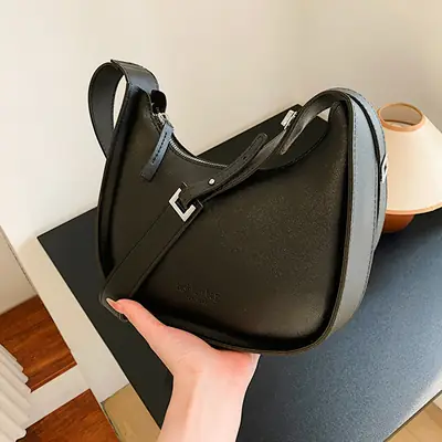 French Style Black Women's Shoulder Bag 2023