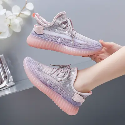 Women's Flying Woven High-Step Casual Sneakers Star Design