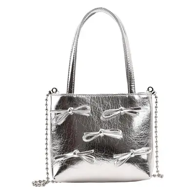 Silver Chain Shoulder Messenger Bag for Women