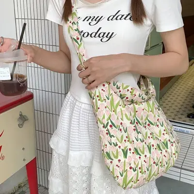 Summer Tulip Crossbody Bag for College Women