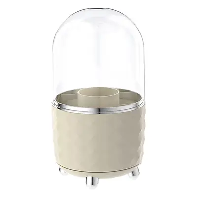 Rotatable Makeup Brush Storage Box Cream Color 25.5cm