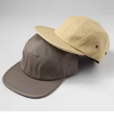 American Flat Brim Beige Cap for Sports & Outdoor Use