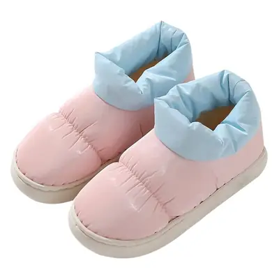 Fleece Lined Baby Slippers Pink Blue Winter Warm