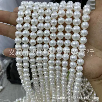 9-10mm Natural Fresh Water Pearl Balls Semi-Finished