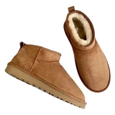 New Winter Snow Boots for Women, Export Flats-Soled Short-Tube Northeastern Cotton Shoes, Velvet Thickeneded Warm Shoes, One-Piece Drop Shipping