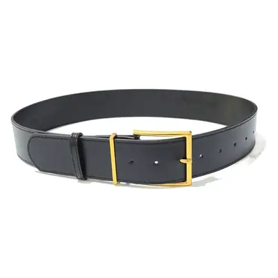 Women's Ultra-wide Imitation Leather Belt Black Brown Big Pin Buckle