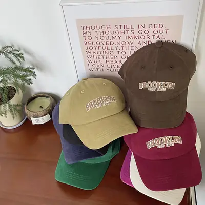 Kids Baseball Cap with Letter Printing, Green, 1-10 Years