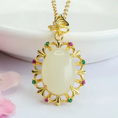 Guan Yu Jade Pendant Necklace for Women