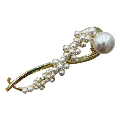 Pearl Hairpin for Women Back Head Updo High Grade Clip