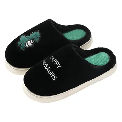 Women's White Cartoon Embroidered Winter Slippers