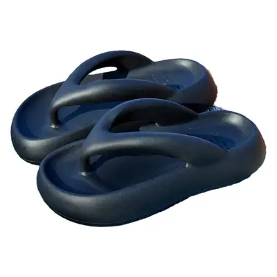 2023 bread thick-soled flip-flops thick-soled slippers women's summer height increasing outdoor wear drooping slippers women's indoor waterproof
