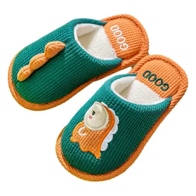 Children's cotton slippers winter girls' home indoor cute closed toe cotton slippers boys' non-slip warm parent-child baby