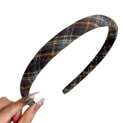Women Plaid Hair Bands for Stylish Outings