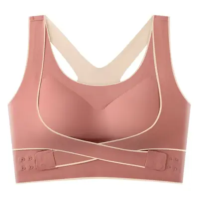 Wire-Free Cross Band Sports Bra for Large Busts