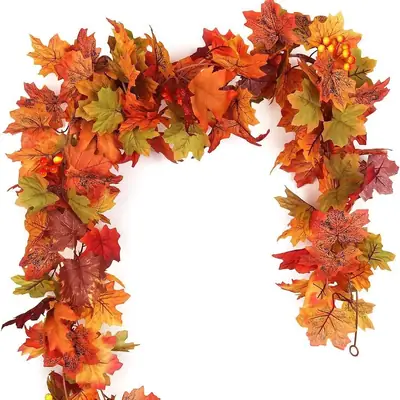 5.7 Ft Autumn Maple Leaf Vine Decor for Home & Parties