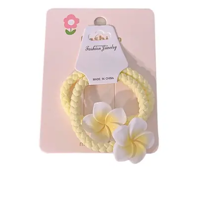 Egg Flower Hair Clips for Women Yellow High Elastic