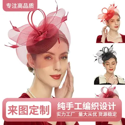 Red Mesh Hair Accessory for Women